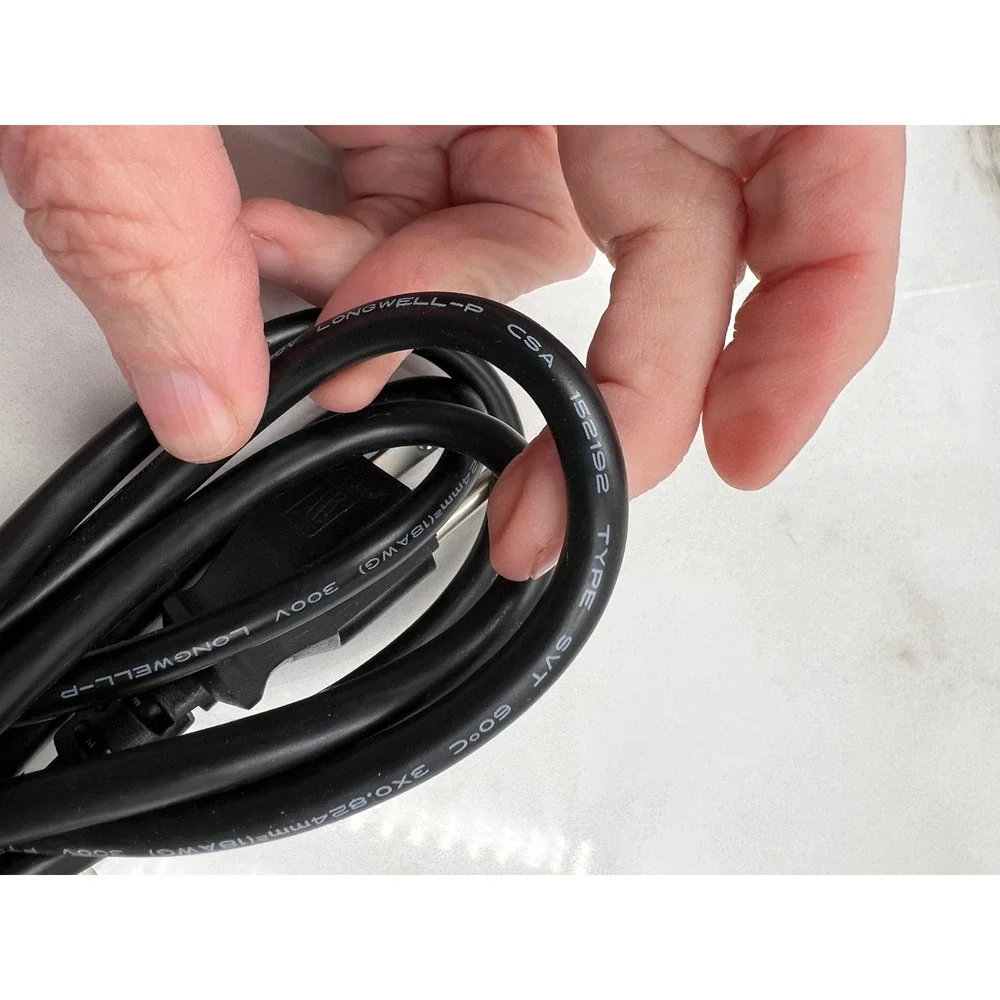 Mixed Computer Power Cords and VGA Video Cable Lot of 5 PC Monitor Cables